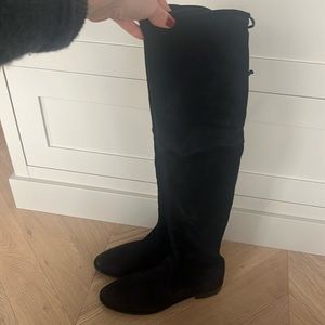 Stuart Weitzman Black Suede Lowland Boots 7.5